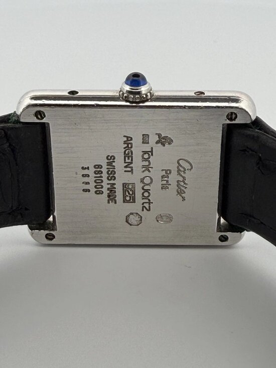 Cartier Must Tank Vermeil Quartz Watch Sterling Silver Large Model Vintage 1990s
